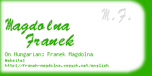 magdolna franek business card